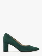 Dunkelgrüne Wildleder-Pumps