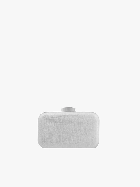 Elegant silver clutch bag