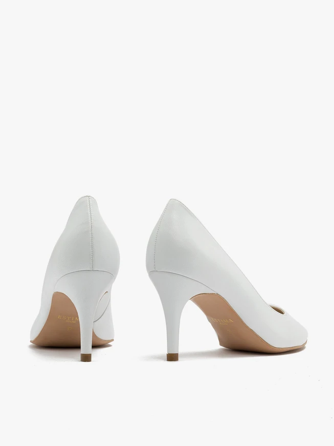 Weiße Stiletto-Pumps