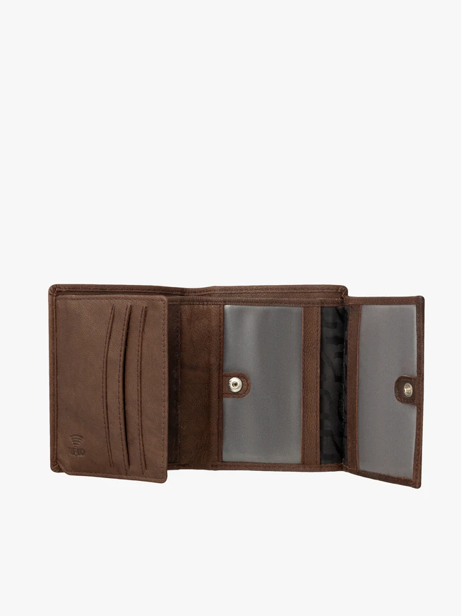 Portemonnaie aus braunem Leder