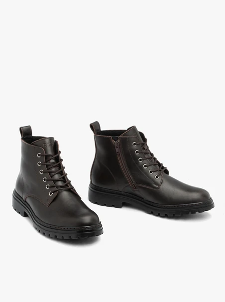 Braune Vollnarbenlederstiefel