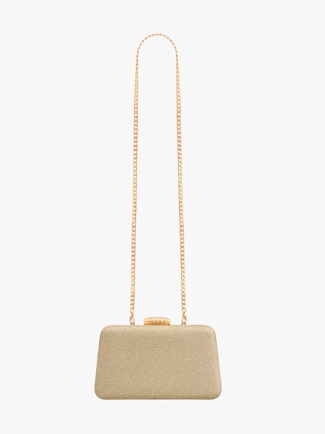 Goldfarbene Clutch-Tasche