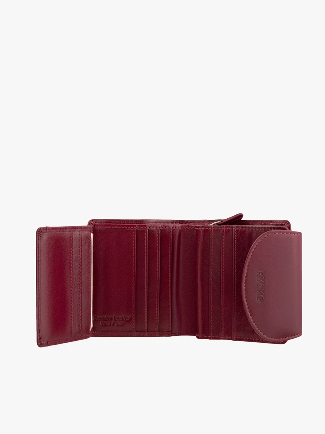 Portemonnaie aus kastanienbraunem Leder