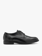 Schwarze Halbschuhe für Männer mit hellem Boden