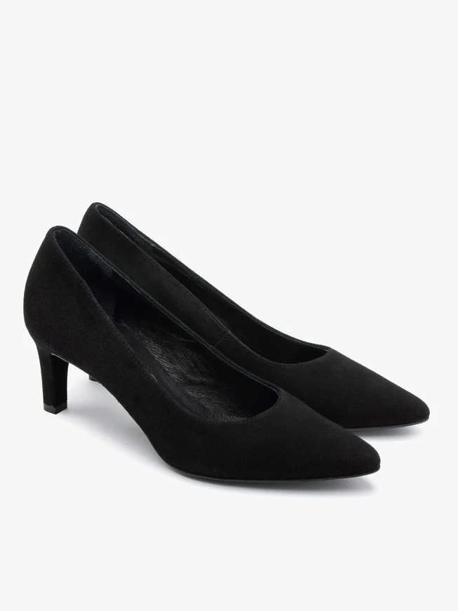 Suede stiletto pumps
