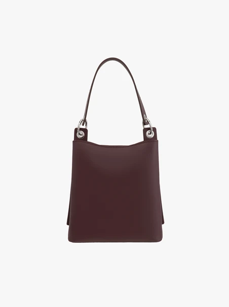 Posttasche aus kastanienbraunem Leder mittlerer Größe