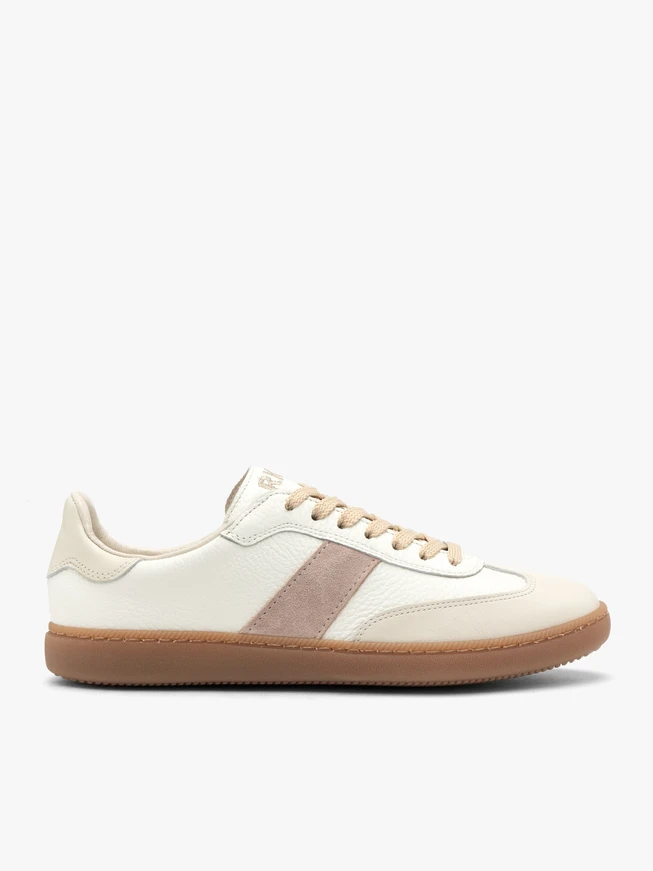 Cremefarbene Schnürhalbschuhe für Frauen