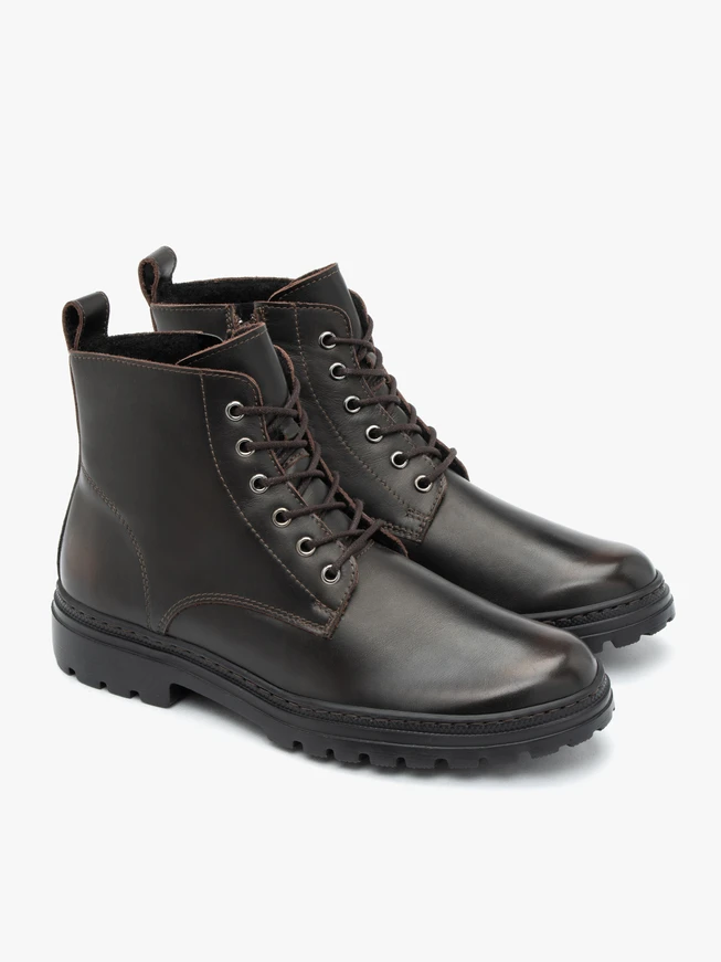 Braune Vollnarbenlederstiefel