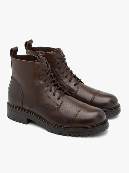 Braune Vollnarbenlederstiefel