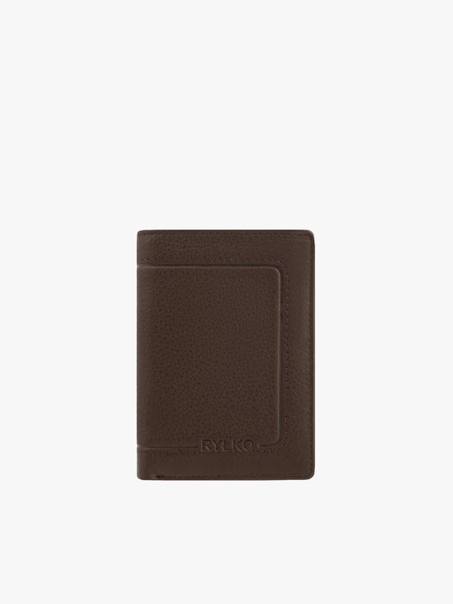 Men’s dark brown leather wallet