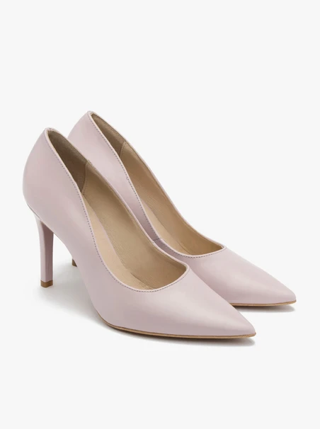 Lilac high-heel pumps