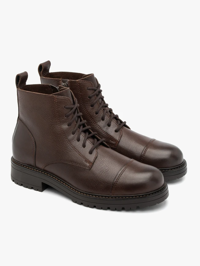 Braune Vollnarbenlederstiefel