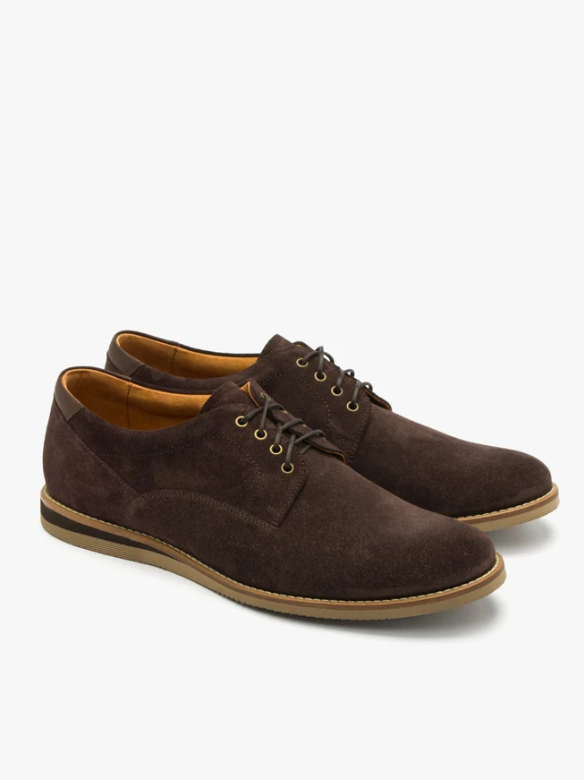 Dunkelbraune Herrenhalbschuhe