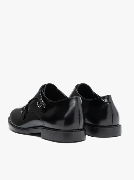 Elegant black monk shoes