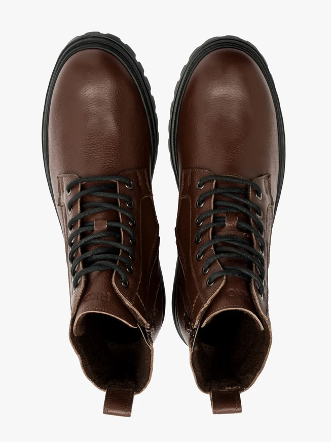 Brown men's sneaker on a lightweight sole