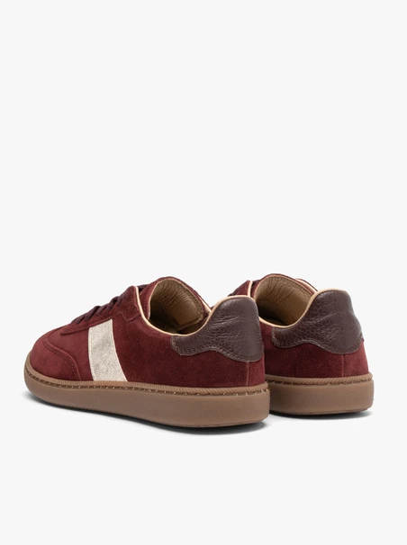Burgundy sporty flat women’s shoes