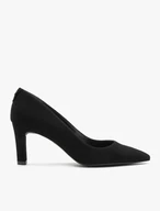 Schwarze Velours-Pumps