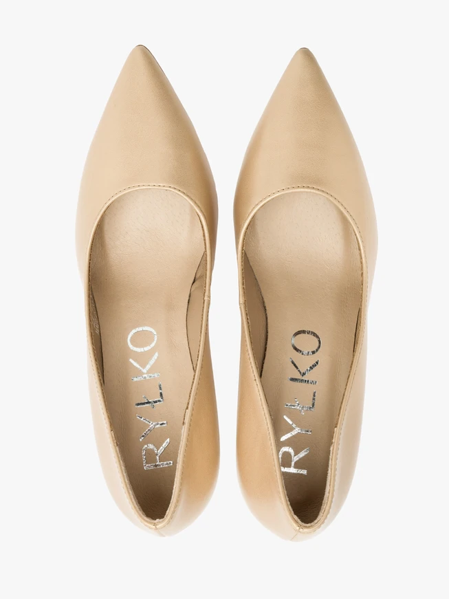 Goldfarbene Stiletto-Pumps