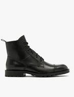 Isolierte Herrenstiefel aus schwarzer Wolle
