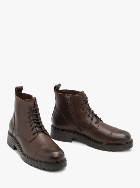 Braune Vollnarbenlederstiefel