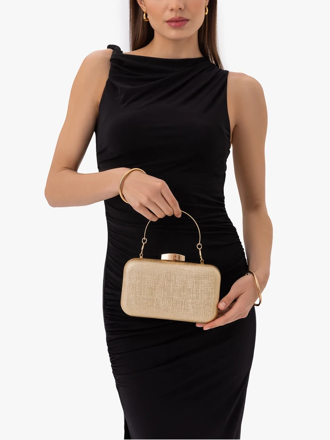 Elegante goldene Clutch-Tasche