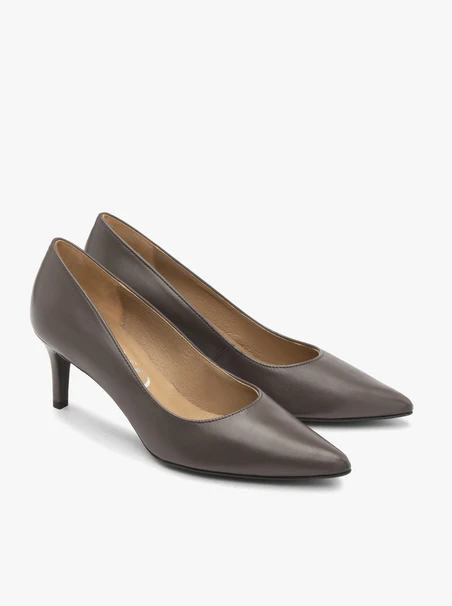 Dark gray pumps