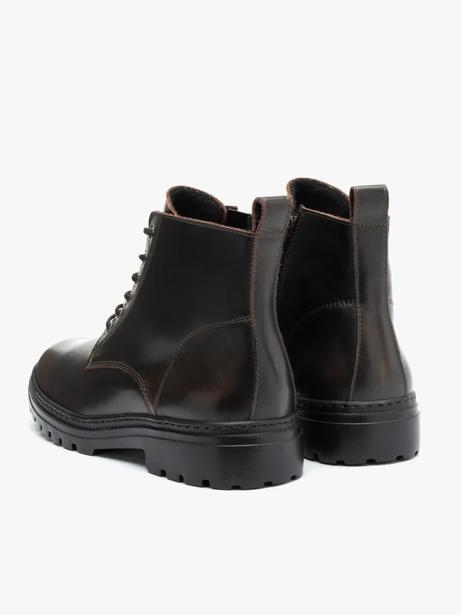 Braune Vollnarbenlederstiefel