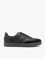 Schwarze Sportschuhe aus gebondetem Leder