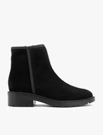 Schwarze Velourslederstiefel