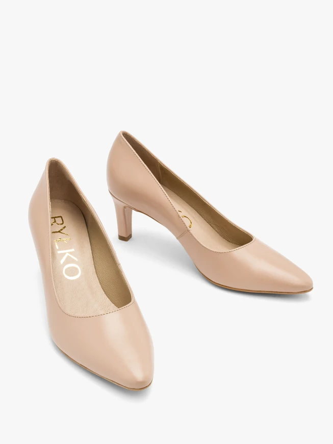 Beige stiletto pumps