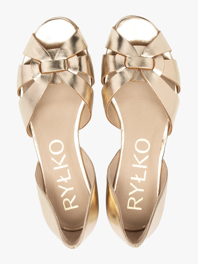 Damen-Ballerinas in Platin