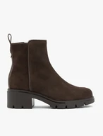 Dunkelbraune Stiefel mit dickerem Boden