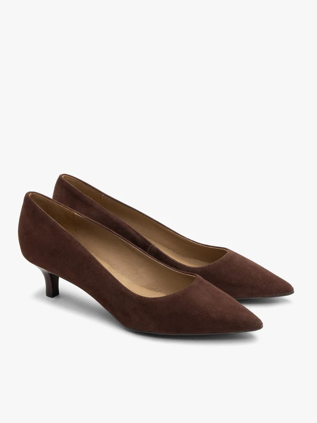 Damen Schokolade Entenschwanz Pumps