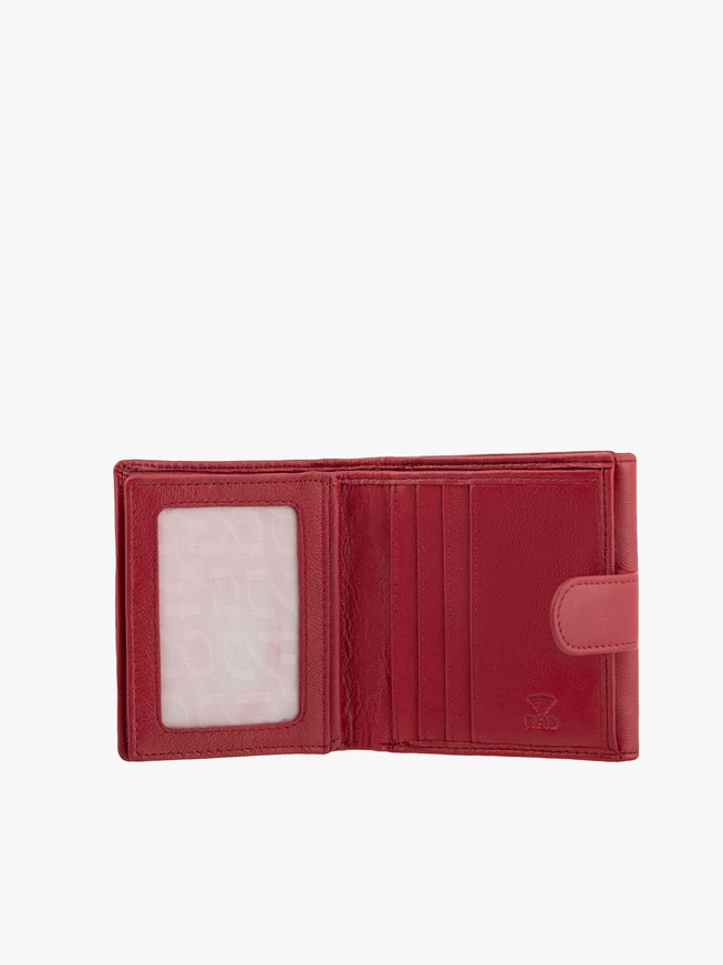 Rote Ledergeldbörse
