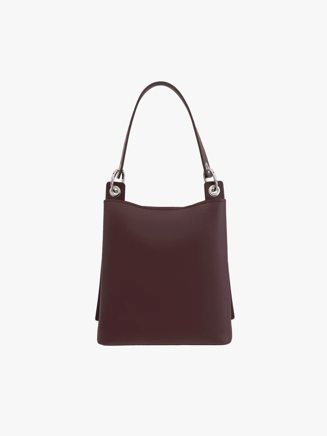 Posttasche aus kastanienbraunem Leder mittlerer Größe