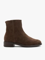 Dunkelbraune klassische Velourslederstiefel