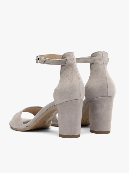 Graue Stiletto-Sandalen für Frauen