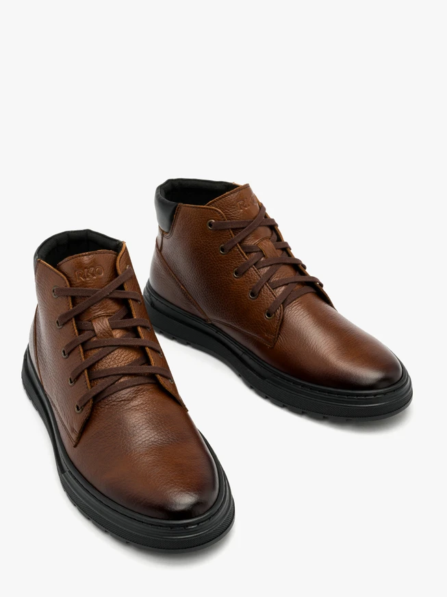 Brauner Herren Bootie