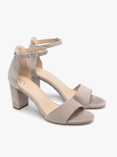 Graue Stiletto-Sandalen für Frauen