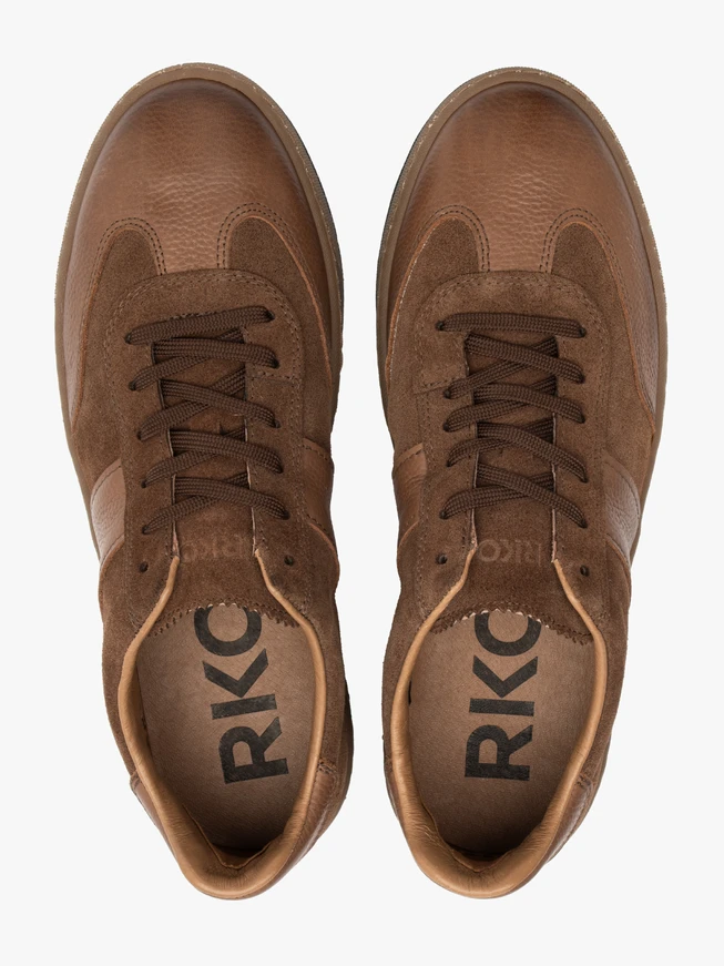 Braune Herren-Schnürsenkel-Sporthalbschuhe