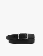 Reversible black and navy belt