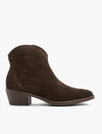 Dunkelbraune Velourstiefel
