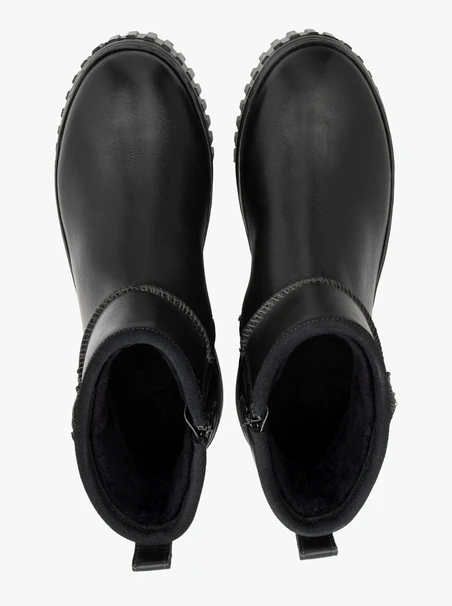 Schwarze kurze Schneestiefel