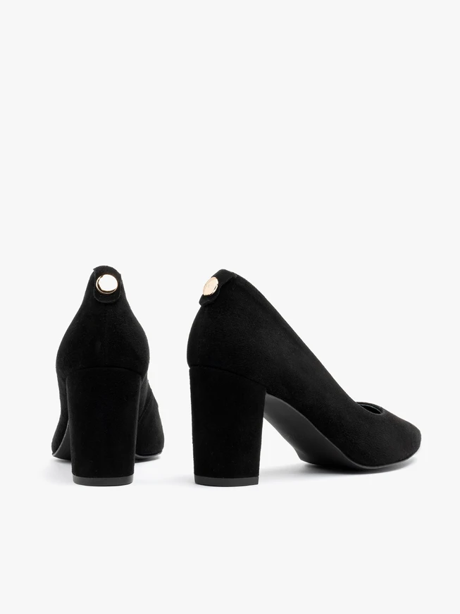 Damen-Pumps aus Veloursleder mit Stilettoabsatz