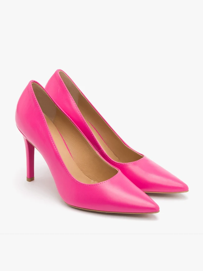 Rosa hochhackige Pumps