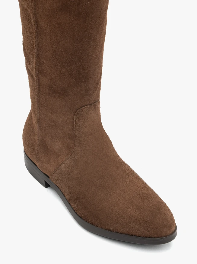 Braune Velourslederstiefel