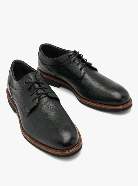 Schwarze Halbschuhe für Männer mit leichter Sohle