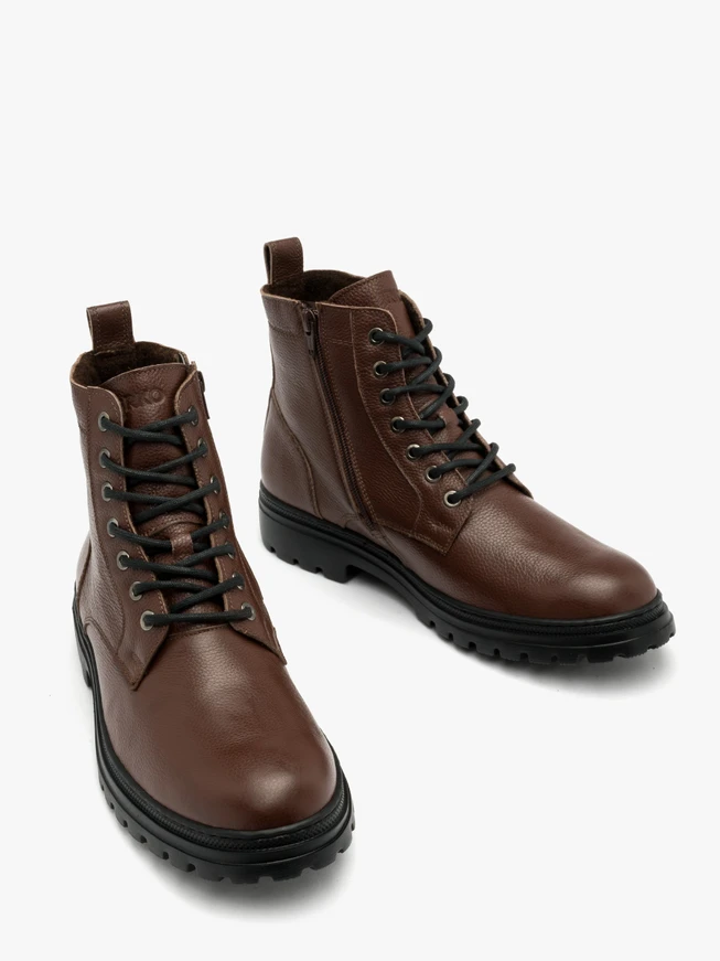 Brown men's sneaker on a lightweight sole