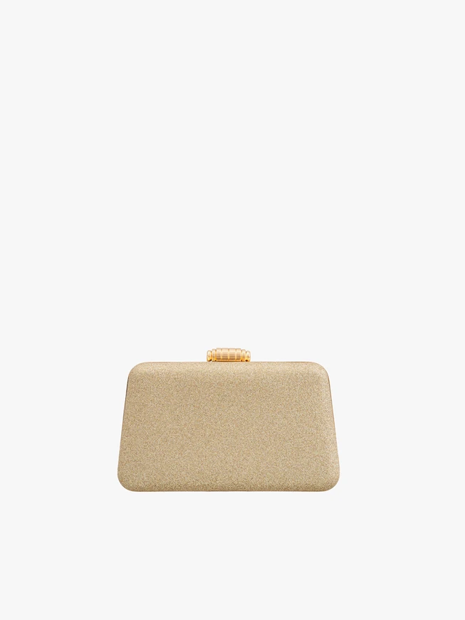 Goldfarbene Clutch-Tasche