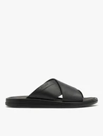 Schwarze Herren-Flip-Flops mit geprägtem Logo